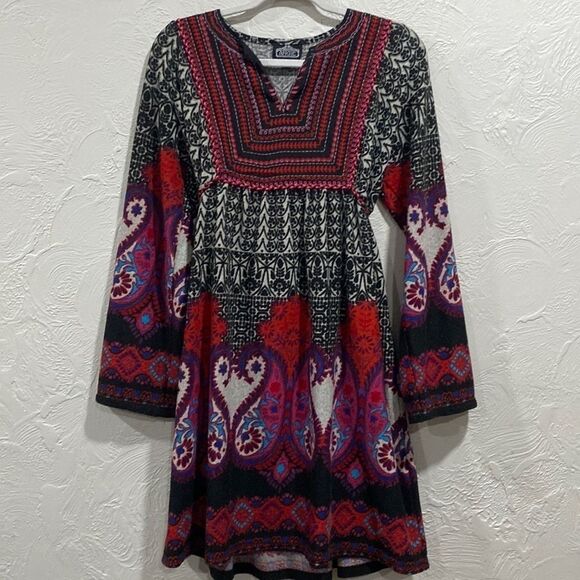 Angie boho Multicolored artsy Dress size medium - Picture 1 of 7